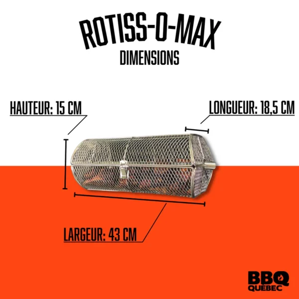 Panier à rôtissoire - dimensions