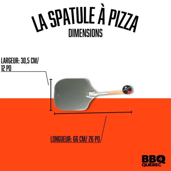 Spatule à pizza BBQ Québec - dimensions