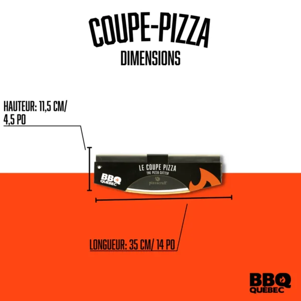 coupe-pizza BBQ Québec - dimensions