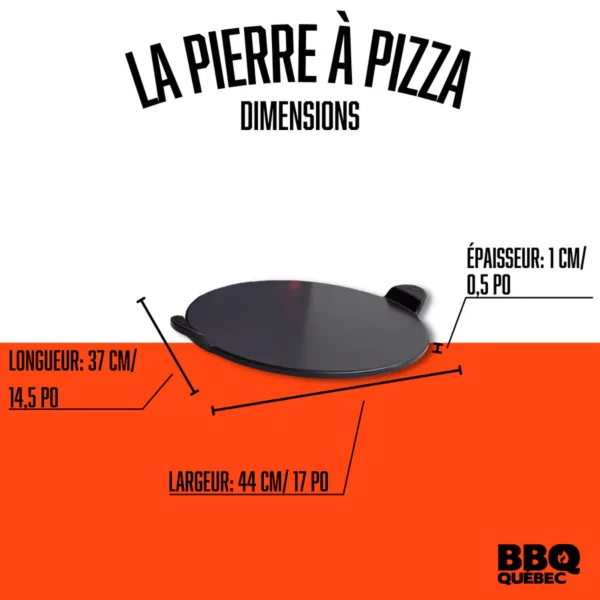 pierre à pizza - dimensions